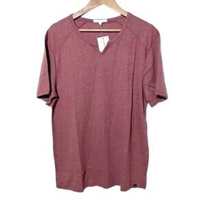 Threads 4 Thought V-Neck T-Shirt Men L Mauve Sustainable Soft Casual Tee NWT